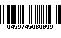 Código de Barras 0459745060099