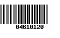 Código de Barras 04610120