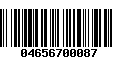 Código de Barras 04656700087