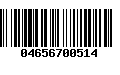 Código de Barras 04656700514