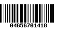 Código de Barras 04656701418