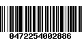 Código de Barras 0472254002886