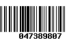 Código de Barras 047389807