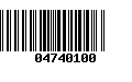 Código de Barras 04740100