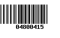 Código de Barras 04800415