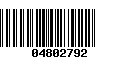 Código de Barras 04802792