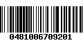 Código de Barras 0481006709201