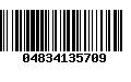 Código de Barras 04834135709