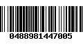 Código de Barras 0488981447005