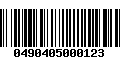 Código de Barras 0490405000123