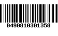 Código de Barras 0490810301358