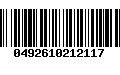 Código de Barras 0492610212117