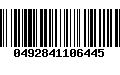 Código de Barras 0492841106445