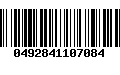 Código de Barras 0492841107084
