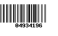 Código de Barras 04934196