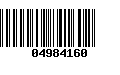 Código de Barras 04984160