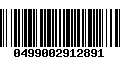 Código de Barras 0499002912891