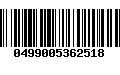 Código de Barras 0499005362518