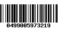 Código de Barras 0499005973219