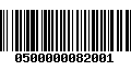 Código de Barras 0500000082001