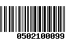 Código de Barras 0502100099