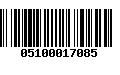 Código de Barras 05100017085