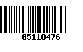 Código de Barras 05110476