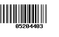 Código de Barras 05204403