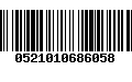 Código de Barras 0521010686058