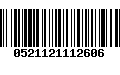 Código de Barras 0521121112606