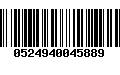 Código de Barras 0524940045889