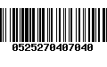 Código de Barras 0525270407040