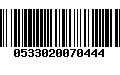 Código de Barras 0533020070444
