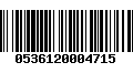 Código de Barras 0536120004715