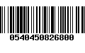 Código de Barras 0540450826800