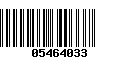 Código de Barras 05464033