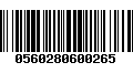 Código de Barras 0560280600265