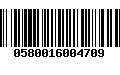 Código de Barras 0580016004709