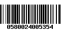 Código de Barras 0580024005354