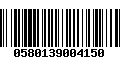 Código de Barras 0580139004150