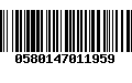 Código de Barras 0580147011959