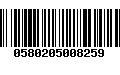 Código de Barras 0580205008259