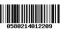 Código de Barras 0580214012209