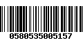 Código de Barras 0580535005157