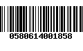 Código de Barras 0580614001858