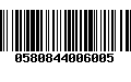 Código de Barras 0580844006005