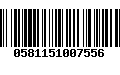 Código de Barras 0581151007556