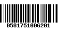 Código de Barras 0581751006201