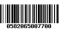 Código de Barras 0582065007700