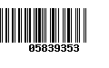 Código de Barras 05839353